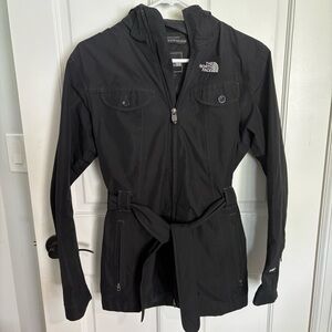 The North Face Trench Rain Jacket Coat Dressy Tie Waist Removeable Hood
